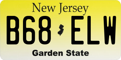 NJ license plate B68ELW