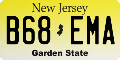 NJ license plate B68EMA