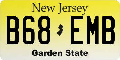 NJ license plate B68EMB