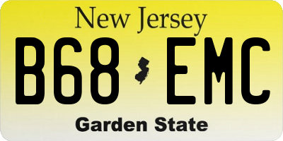 NJ license plate B68EMC
