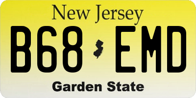 NJ license plate B68EMD