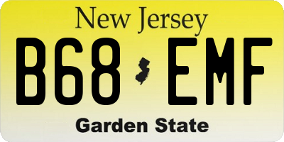 NJ license plate B68EMF