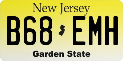 NJ license plate B68EMH