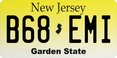 NJ license plate B68EMI