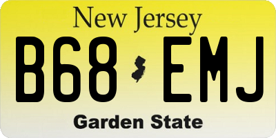 NJ license plate B68EMJ