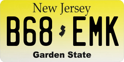 NJ license plate B68EMK