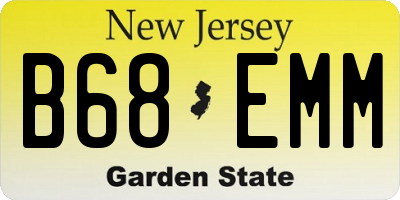 NJ license plate B68EMM