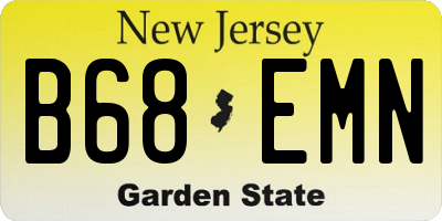 NJ license plate B68EMN