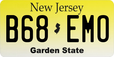 NJ license plate B68EMO