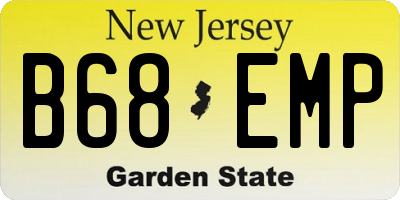 NJ license plate B68EMP