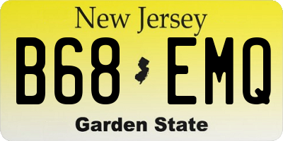 NJ license plate B68EMQ