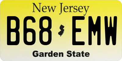 NJ license plate B68EMW