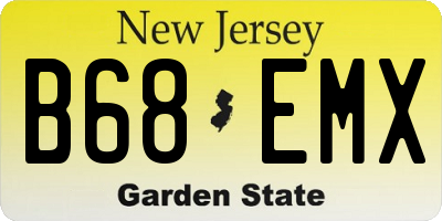 NJ license plate B68EMX