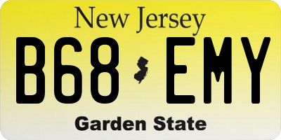NJ license plate B68EMY
