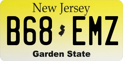NJ license plate B68EMZ
