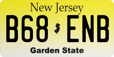 NJ license plate B68ENB