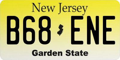 NJ license plate B68ENE