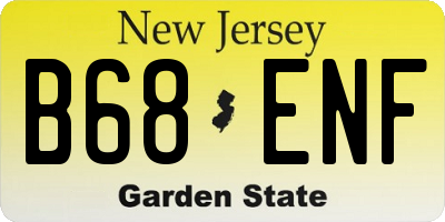 NJ license plate B68ENF
