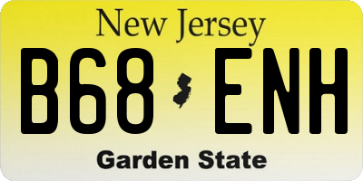 NJ license plate B68ENH
