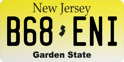 NJ license plate B68ENI