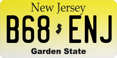 NJ license plate B68ENJ