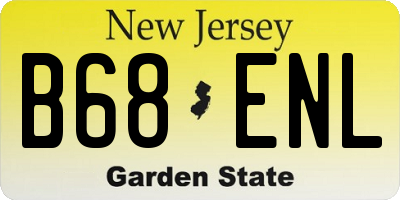 NJ license plate B68ENL