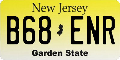 NJ license plate B68ENR