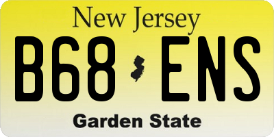 NJ license plate B68ENS