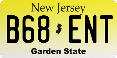 NJ license plate B68ENT
