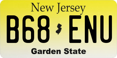 NJ license plate B68ENU