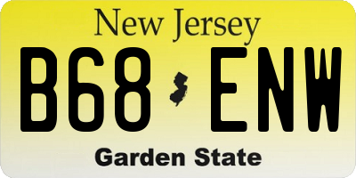 NJ license plate B68ENW