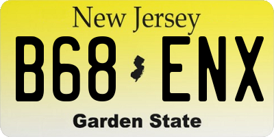 NJ license plate B68ENX