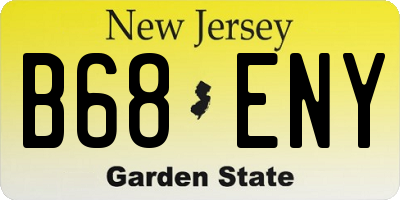 NJ license plate B68ENY