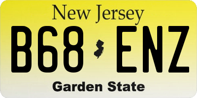 NJ license plate B68ENZ