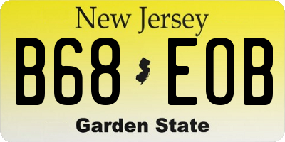 NJ license plate B68EOB