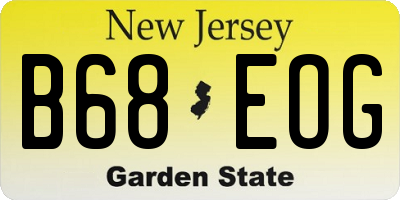 NJ license plate B68EOG