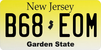 NJ license plate B68EOM
