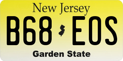 NJ license plate B68EOS
