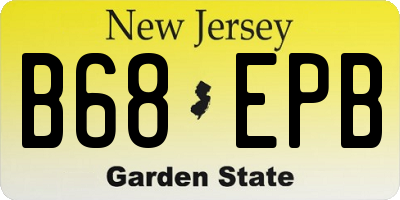 NJ license plate B68EPB