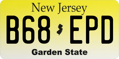 NJ license plate B68EPD