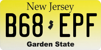 NJ license plate B68EPF