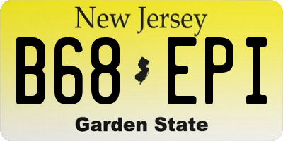 NJ license plate B68EPI