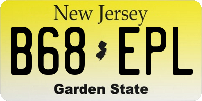 NJ license plate B68EPL