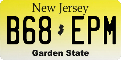 NJ license plate B68EPM
