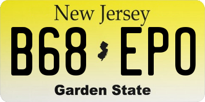 NJ license plate B68EPO