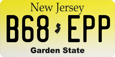 NJ license plate B68EPP