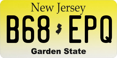 NJ license plate B68EPQ