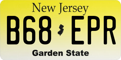 NJ license plate B68EPR
