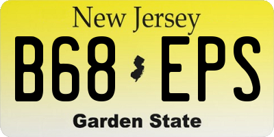 NJ license plate B68EPS