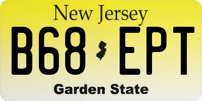 NJ license plate B68EPT